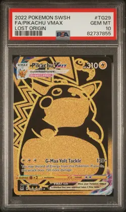 2022 POKEMON SWORD & SHIELD LOST ORIGIN #TG29 FULL ART/PIKACHU VMAX PSA 10 - Image 1
