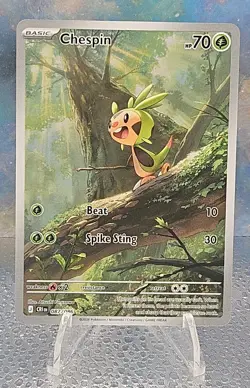 Chespin 087/086 Chaos Rising Holo Illustration Rare Pokemon English NM - Image 1