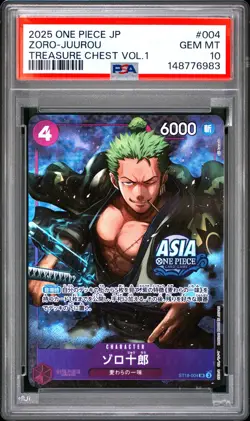 Zoro-Juurou PSA10 2025 One Piece Japanese Treasure Chest Vol.1 #004 - Image 1