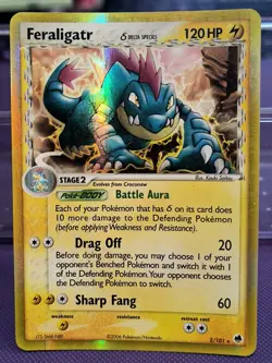 Feraligatr (Delta Species) EX Dragon Frontiers 2/101 - Pokemon TCG Rare - MP - Image 1