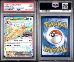 Leafeon EX 6/131 Pokemon PSA 9 Stamped Prismatic Surprise Box Exclusive - Image 3