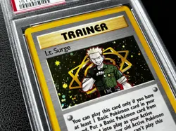 Pokemon TCG Lt. Surge Gym Heroes 17/132 Holo 1st Edition Holo Rare PSA 9 MINT - Image 3