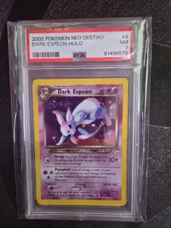 PSA 7, 2002 Pokemon Neo Destiny DARK ESPEON Holo Foil #4 - Image 1