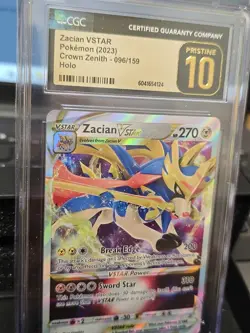Zacian VSTAR 096/159 Crown Zenith Ultra Rare Holo Pristine 10 Graded CGC Pokemon - Image 2