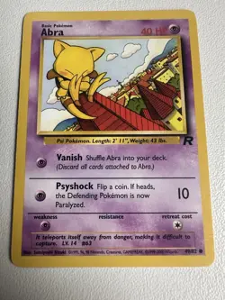 Pokemon TCG Abra Team Rocket 49 Regular Unlimited Common - Image 1