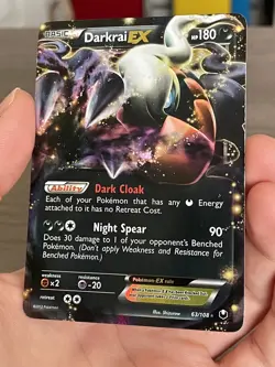 Pokemon Darkrai EX 63/108 Dark Explorers Holo Ultra Rare LP - Image 2