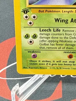 1st Edition 1999 Pokemon Golbat 34/62 Non Holo Fossil Vintage NM+ - Image 5