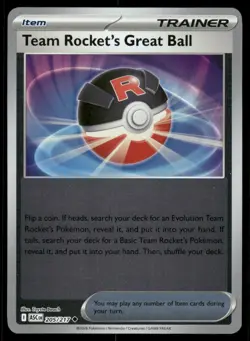 Team Rocket's Great Ball 205/217 Ascended Heroes Pokemon Reverse Holo NM - Image 1