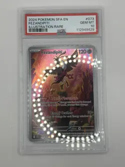 2024 Pokemon Shrouded Fable FEZANDIPITI Illustration Rare #73 PSA 10 #73 - Image 1