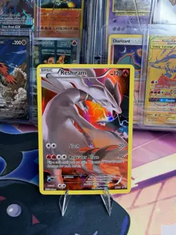POKEMON RESHIRAM FULL ART XY BLACK STAR PROMO XY74 HOLO LP - Image 1