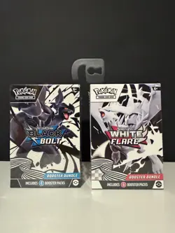 Pokemon TCG Black Bolt and White Flare Booster Bundles Factory Sealed - Image 1
