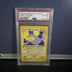Pokemon Light Lanturn 2002 1st Edition Neo Destiny #23 PSA 10 - Image 1