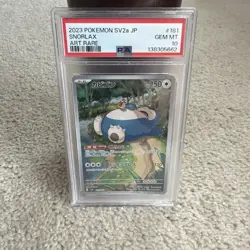 2023 POKEMON JPN SV2A-POKEMON 151 ART RARE #181 SNORLAX PSA 10 - Image 1