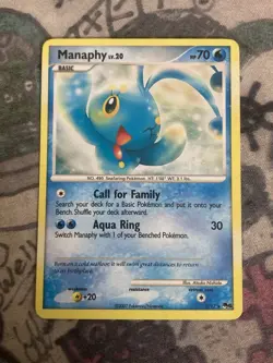 2007 Pokemon TCG POP Series 6 3/17 Manaphy Lv. 20 Holo Rare - Image 1