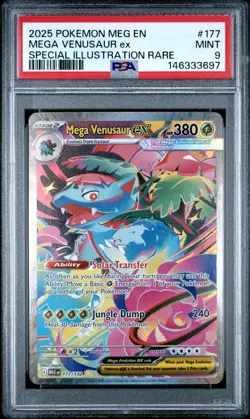 Mega Venusaur Ex 177/132 PSA 9 SIR 2025 Pokemon MEG En Special Illustration Rare - Image 1