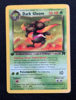Dark Gloom 36/82 Team Rocket Pokemon NM 1st Edition - Image 1