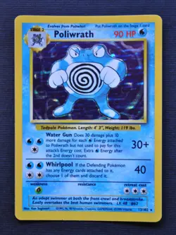 Poliwrath #13 / 102 Base Set Holo - NM - Pokemon 1999 TCG WOTC Vintage - Image 1