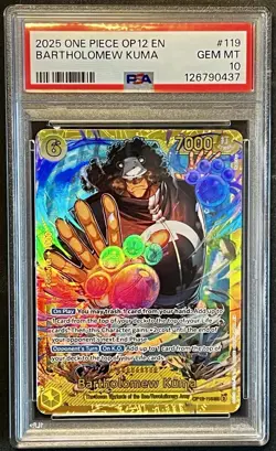 Bartholomew Kuma OP12-119 SEC RARE English Legacy Of The Master Gem Mint 10 - Image 1