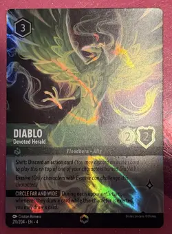 Disney Lorcana Ursula’s Return Diablo Devoted Herald Enchanted 211/204 - Image 1