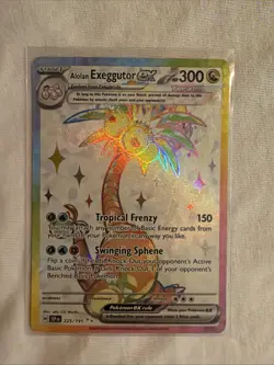 Pokemon TCG Alolan Exeggutor EX Holo Ultra Rare Card 225/191SV08 Surging Sparks - Image 1