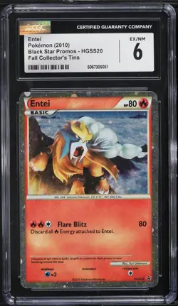 CGC 6 Entei Holo Promo HG & SS Promo 2010 Pokemon Card #HGSS20 - Image 1