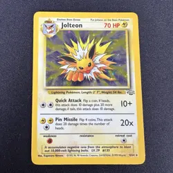 Jolteon - 4/64 Jungle Unlimited Holo Rare WOTC Pokemon Card - LP - Image 1