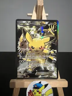 Pokemon Pikachu EX XY124 Black Star Promo 2016 Holo Card TCG Good condition - Image 2
