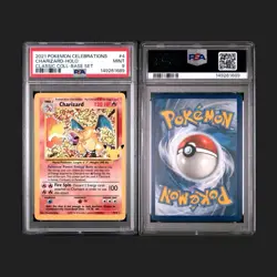 2021 POKEMON CELEBRATIONS CLASSIC COLLECTION #4 CHARIZARD-HOLO PSA 9 MINT CARD! - Image 1