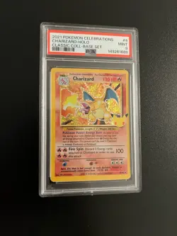 2021 POKEMON CELEBRATIONS CLASSIC COLLECTION #4 CHARIZARD-HOLO PSA 9 MINT CARD! - Image 4