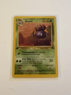 FREE SHIPPING Pokemon TCG Gloom Card 37/64 Jungle Regular 1st Edition - Image 1
