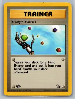 Energy Search Fossil #59/62 Common First 1st Edition Pokemon Card - Image 1