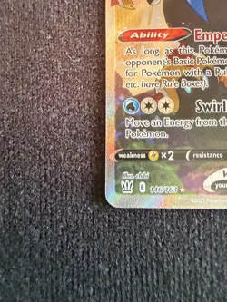 Empoleon v Alternate Full Art Holo Card 146/163SWSH05 Pokemon Battle Styles NM - Image 3