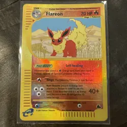 Flareon 8/144 Reverse Holo Rare Pokemon TCG Skyridge Vintage Card - Image 1