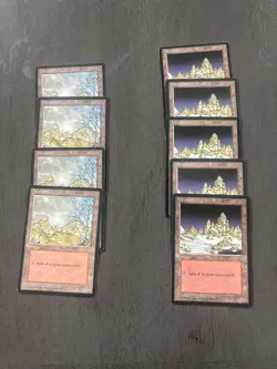 MTG ice Basic Lands Lot English/german Snow Covered MP 236 Mostly MP Check Pics - Image 3