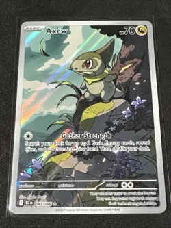 Axew 145/086 Sv: Black Bolt Holo illustration rare Pokemon Tcg NM - Image 1