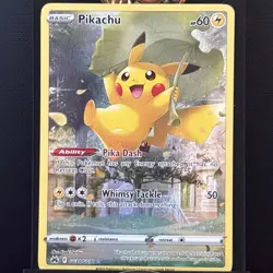 Pokemon TCG Pikachu GG30/GG70 SWSH: Crown Zenith: Galarian Gallery Holo Rare - Image 1