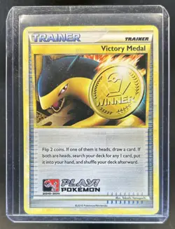 2010 Pokemon Promo Victory Medal Autumn Battle Road Damaged - Image 1
