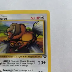 💥 Tauros 47/64 Jungle 1st Edition Stamp Non Holo Foil Pokemon 1999 Vintage Card - Image 4