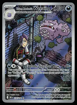 Team Rocket's Weezing 199/182 Illustration Rare Destined Rivals Pokemon Card - Image 1