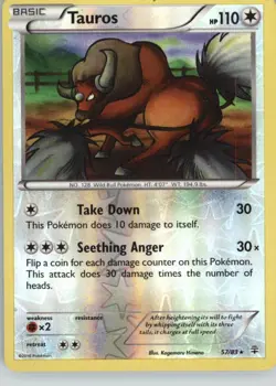 Tauros 57/83 Rare Generations Pokemon Reverse Holo Near Mint - Image 1