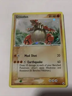WOTC Secret Rare Groudon 102/101 Pokemon Ex Hidden Legends LP/NM Condition - Image 1
