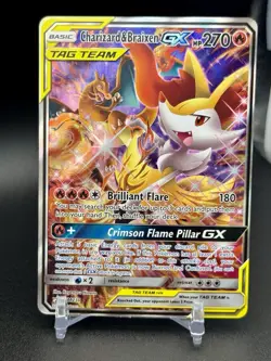 Pokemon Charizard & Braixen GX SM230 TAG TEAM *LP* - Image 1