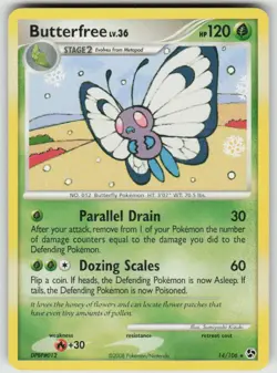Butterfree 14/106 Rare Great Encounters Pokemon Moderately Played - Image 1