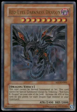 Red-Eyes Darkness Dragon Ultra Rare Structure Deck: Dragon's Roar SD1-EN001 LP - Image 1