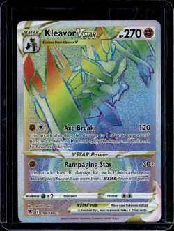 2022 Pokemon SWSH Astral Radiance Kleavor VSTAR Secret Rare #196/189 - Image 1