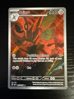 Pokemon Scizor SV03 Obsidian Flames 205/197 Illustration Rare Full Art Holo - Image 1