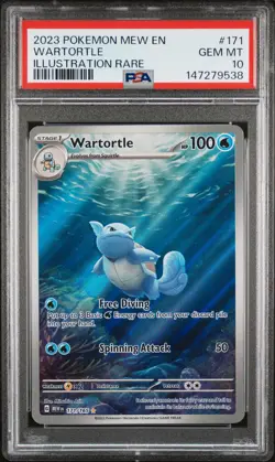 Wartortle 171/165 Pokemon 151 #171 Illustration Rare GEM MINT PSA 10 - Image 1