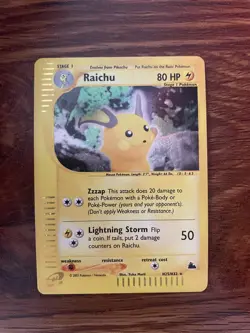 Pokemon TCG Raichu H25/H32 Skyridge Holo e-reader NM w/ Swirl - Image 1