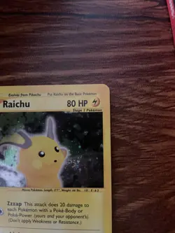 Pokemon TCG Raichu H25/H32 Skyridge Holo e-reader NM w/ Swirl - Image 4