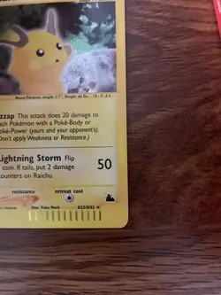 Pokemon TCG Raichu H25/H32 Skyridge Holo e-reader NM w/ Swirl - Image 5